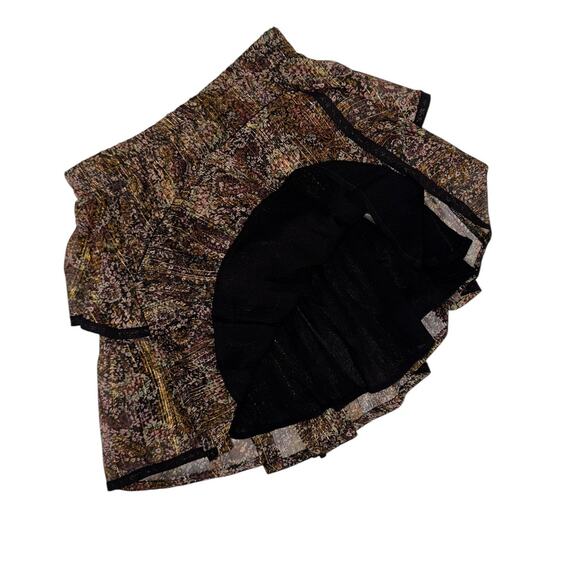 Allison New York Black & Gold Ruffled Two-Piece Mini Skirt Set Size XS - Picture 9 of 16